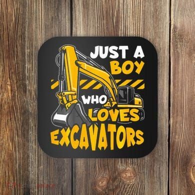 Excavator Enthusiast A Passion for Construction Vehicles Coaster