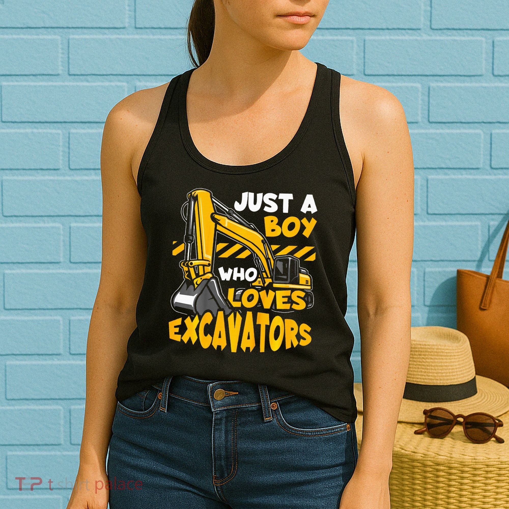 Excavator Enthusiast A Passion for Construction Vehicles Women's Tank Top