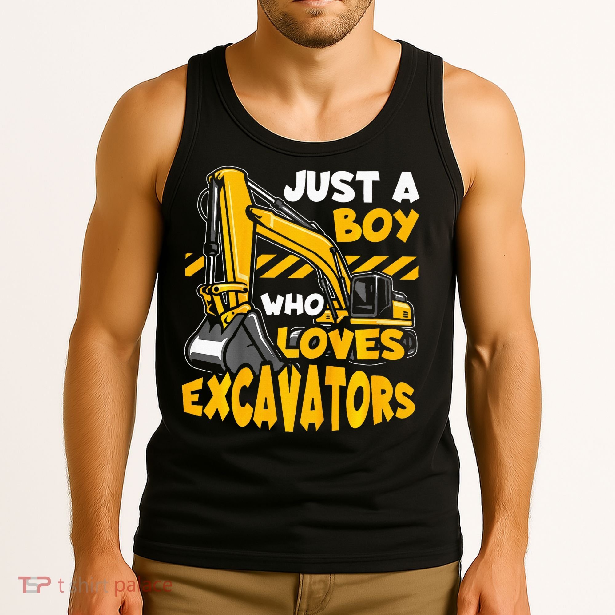 Excavator Enthusiast A Passion for Construction Vehicles Tank Top