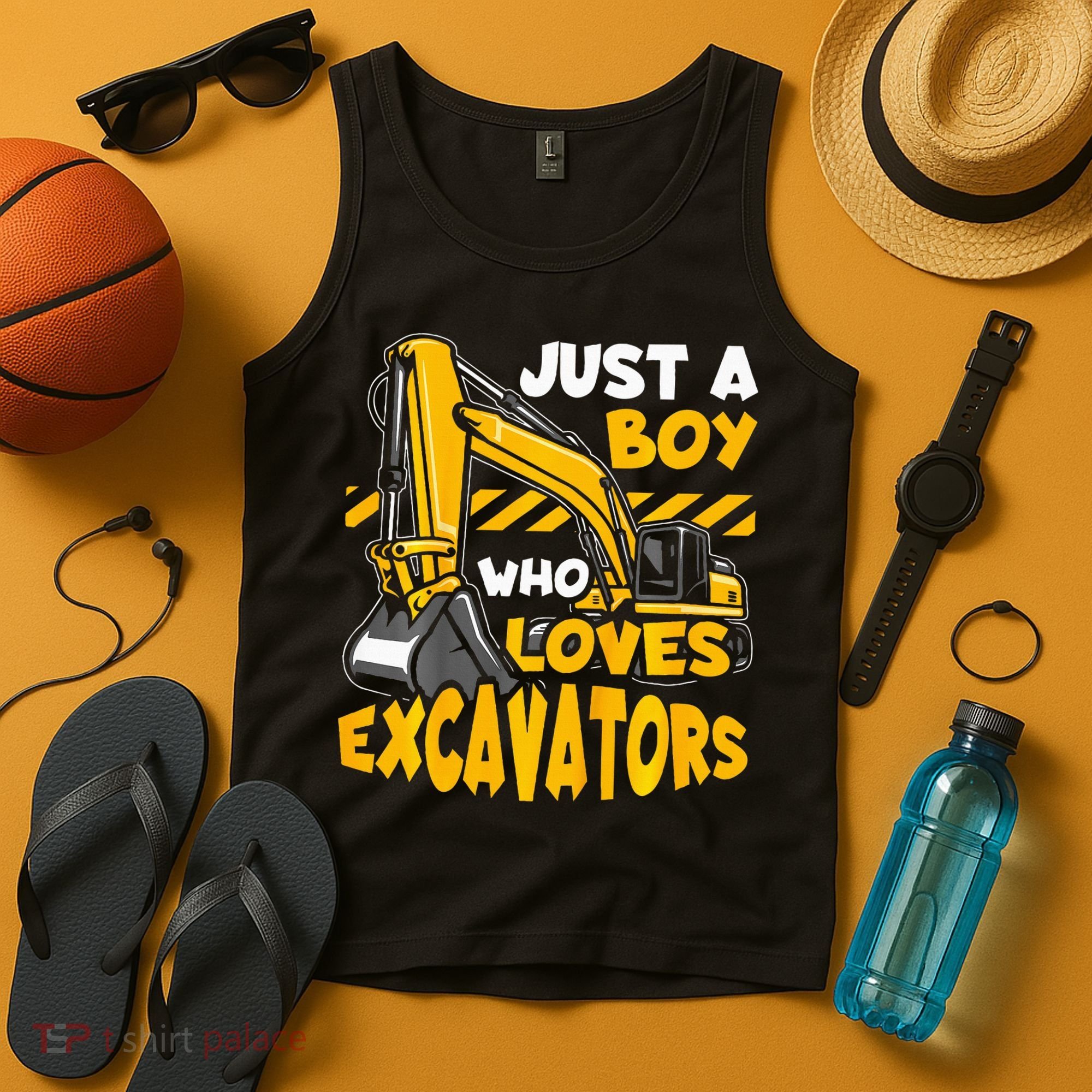 Excavator Enthusiast A Passion for Construction Vehicles Tank Top