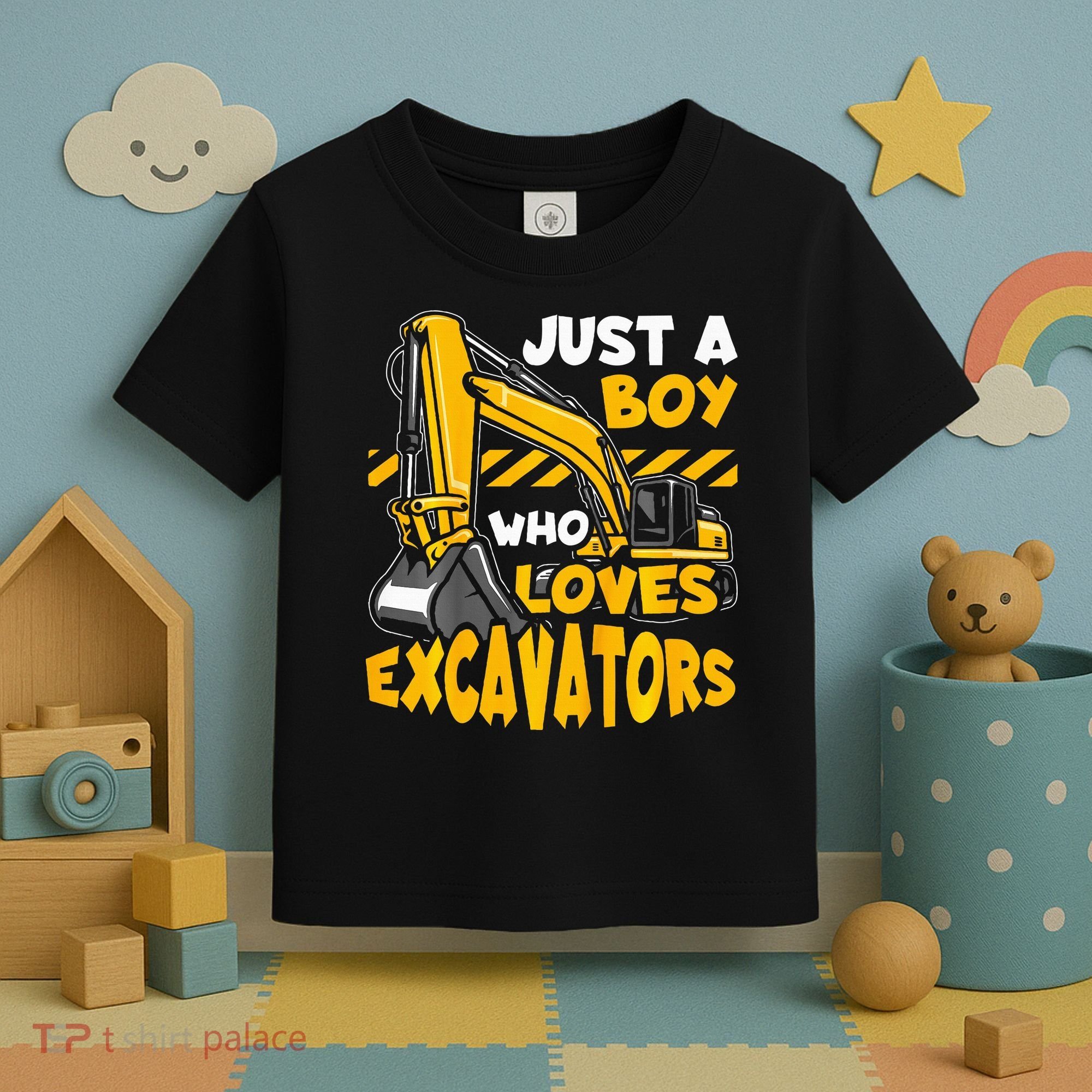Excavator Enthusiast A Passion for Construction Vehicles Toddler T-Shirt
