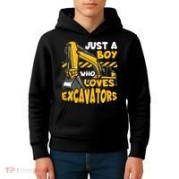 Excavator Enthusiast A Passion for Construction Vehicles Kids Hoodie thumb 4