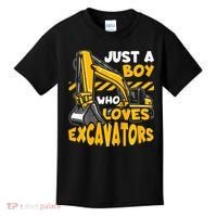 Excavator Enthusiast A Passion for Construction Vehicles Kids T-Shirt thumb 0