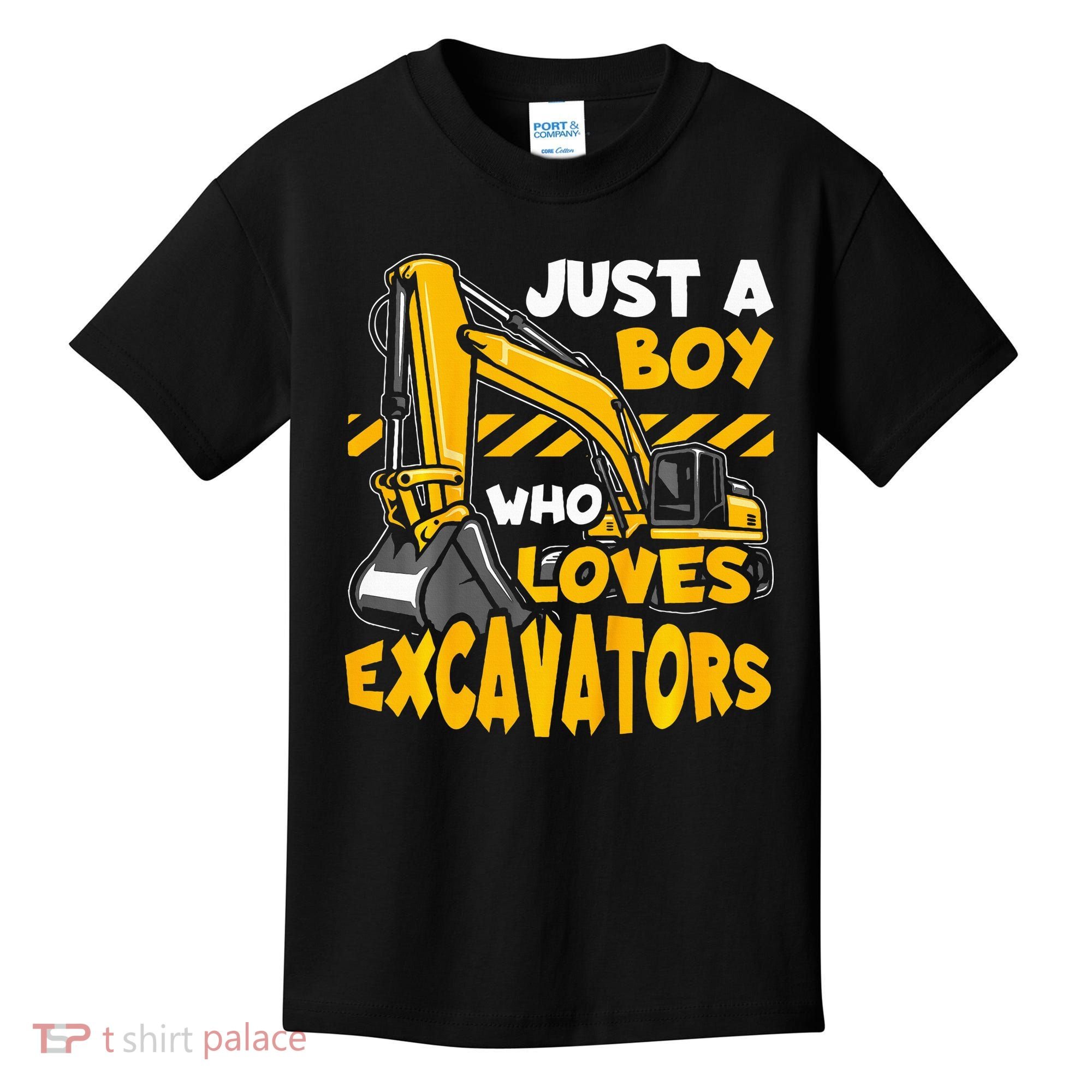 Excavator Enthusiast A Passion for Construction Vehicles Kids T-Shirt