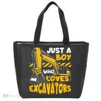 Excavator Enthusiast A Passion for Construction Vehicles Tote Bag thumb 0