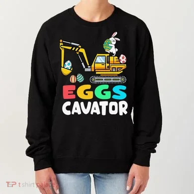 EggsCavator Easter Bunny Excavator Easter Women's Sweatshirt