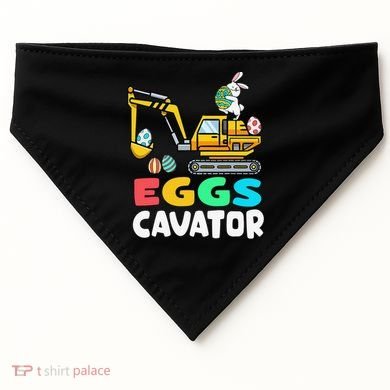 EggsCavator Easter Bunny Excavator Easter USA-Made Doggie Bandana