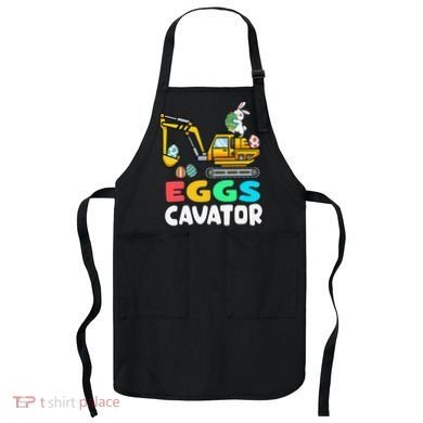 EggsCavator Easter Bunny Excavator Easter Apron