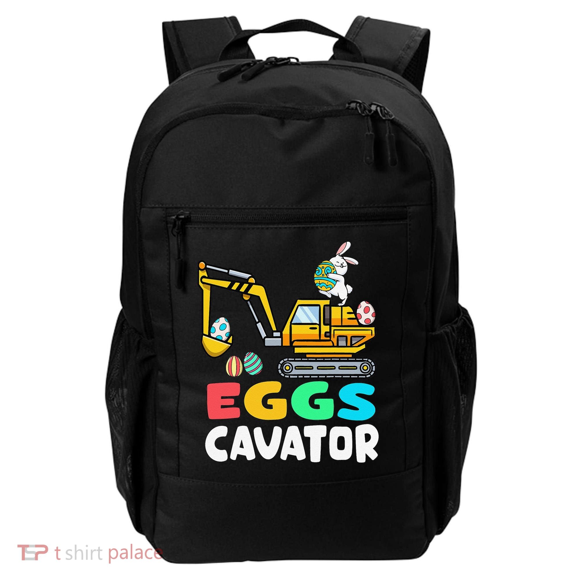 EggsCavator Easter Bunny Excavator Easter Backpack