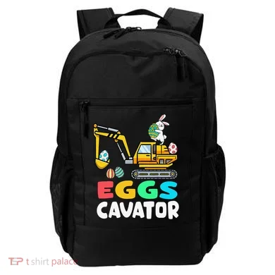 EggsCavator Easter Bunny Excavator Easter Backpack