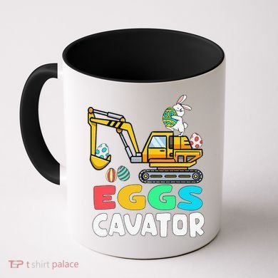 EggsCavator Easter Bunny Excavator Easter Coffee Mug