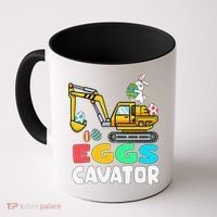 EggsCavator Easter Bunny Excavator Easter Coffee Mug thumb 0