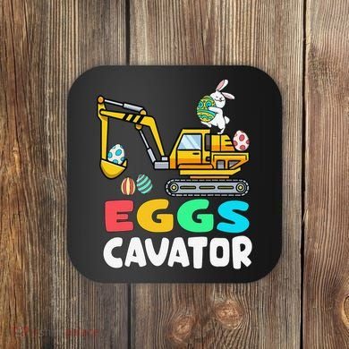 EggsCavator Easter Bunny Excavator Easter Coaster