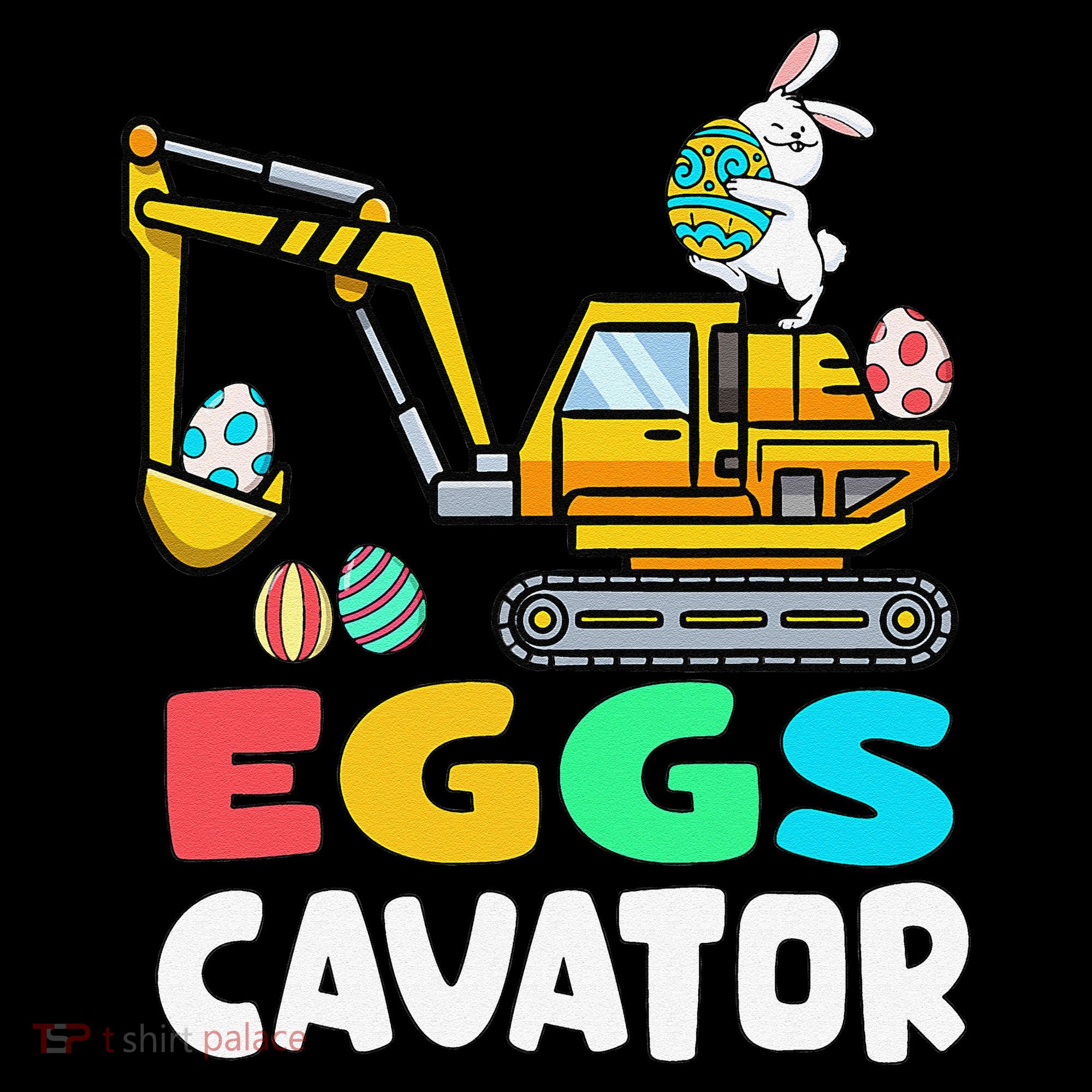 EggsCavator Easter Bunny Excavator Easter Women's Hoodie