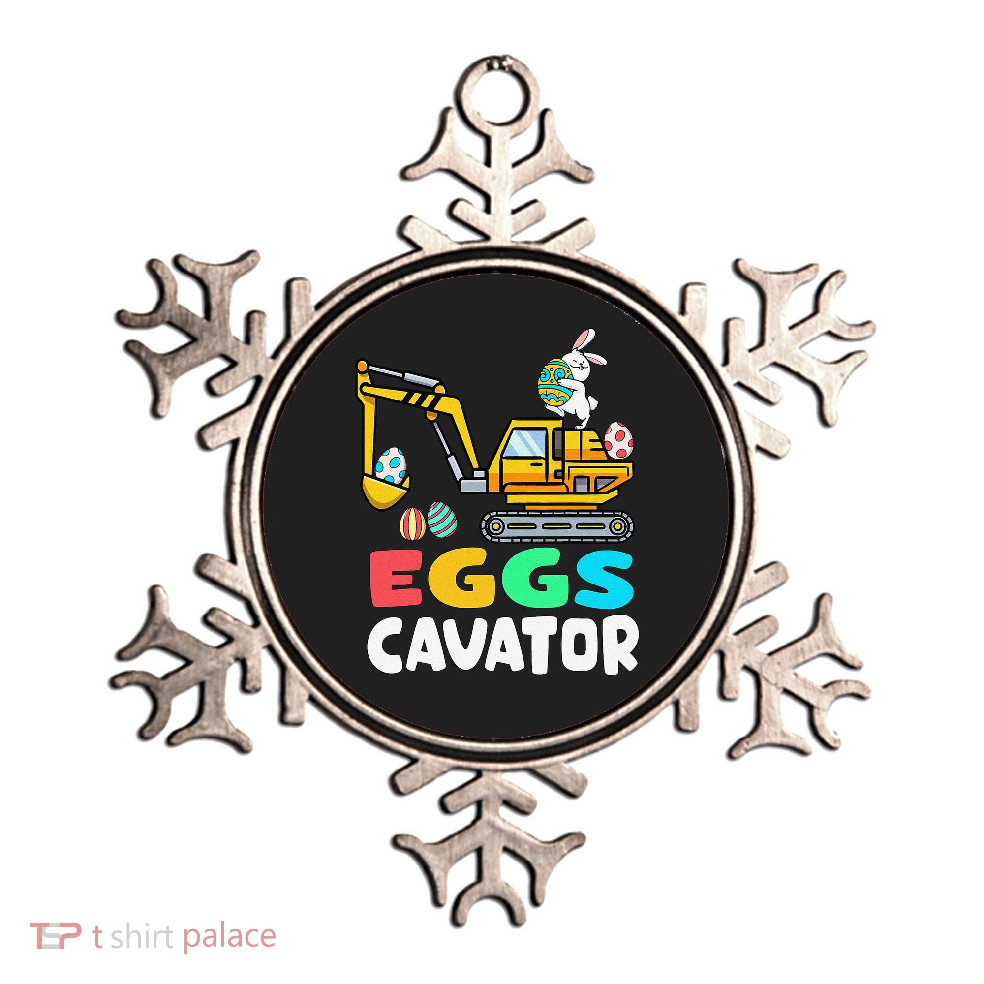 EggsCavator Easter Bunny Excavator Easter Ornament