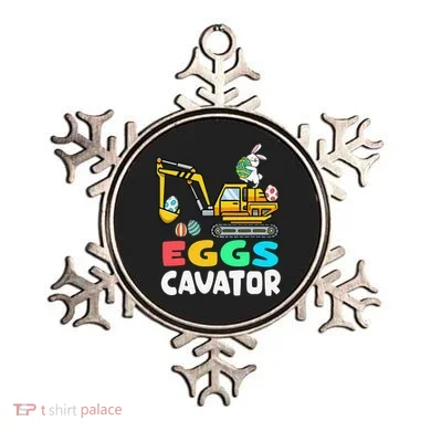 EggsCavator Easter Bunny Excavator Easter Ornament