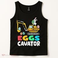 EggsCavator Easter Bunny Excavator Easter Tank Top thumb 2