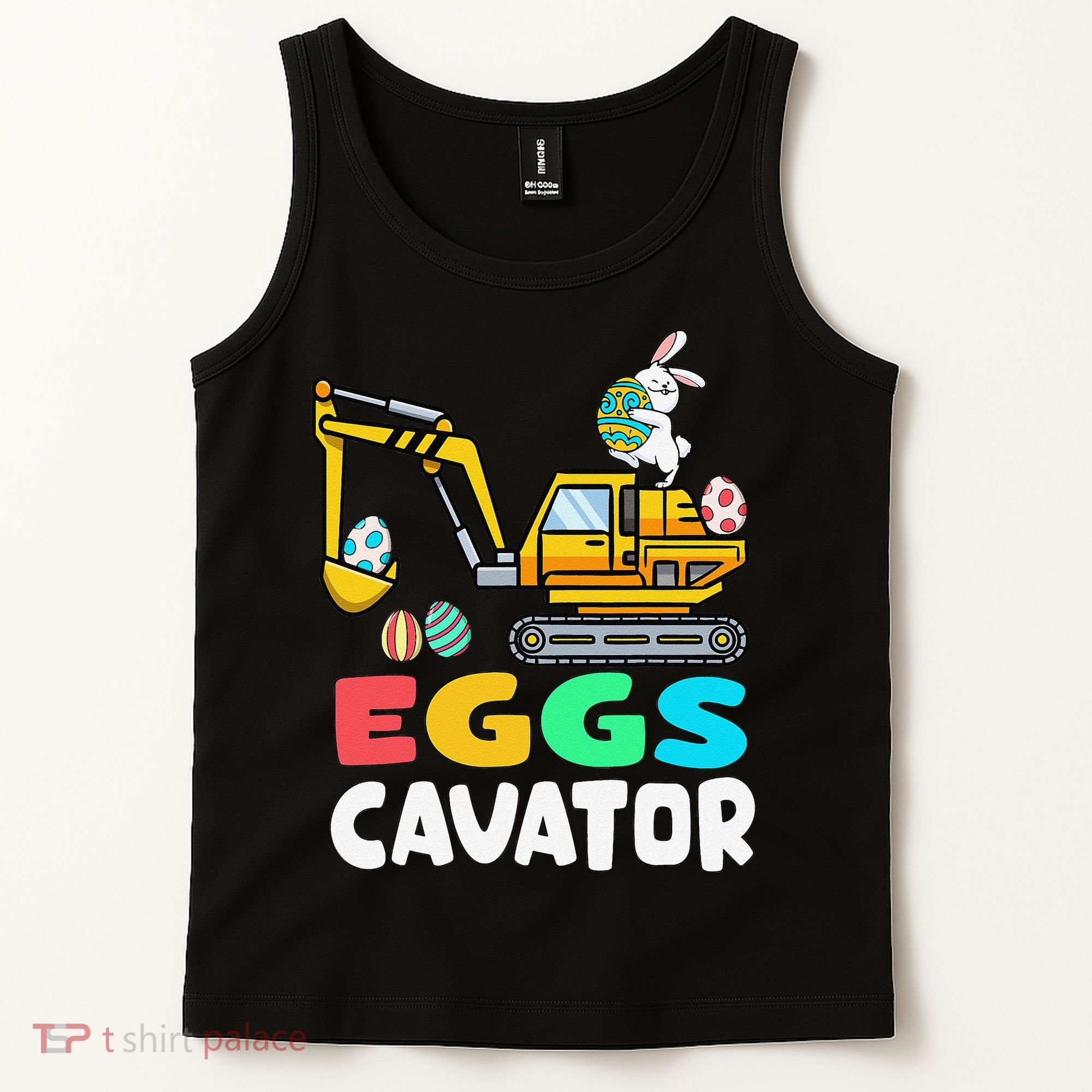 EggsCavator Easter Bunny Excavator Easter Tank Top