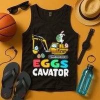 EggsCavator Easter Bunny Excavator Easter Tank Top thumb 4