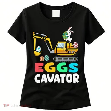 EggsCavator Easter Bunny Excavator Easter Women's T-Shirt