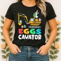 EggsCavator Easter Bunny Excavator Easter Women's T-Shirt thumb 2