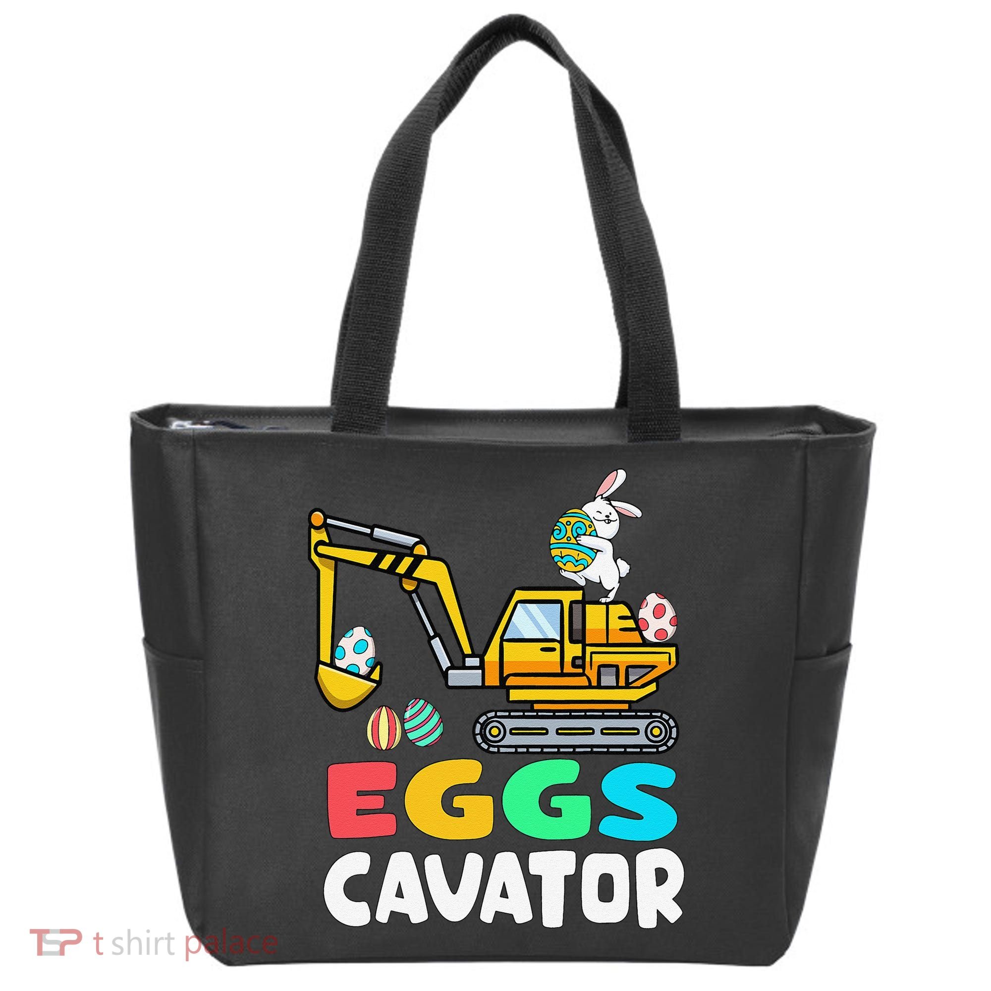 EggsCavator Easter Bunny Excavator Easter Tote Bag