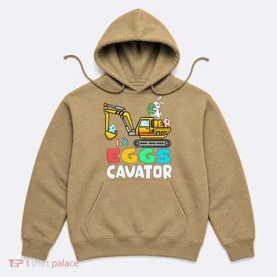EggsCavator Easter Bunny Excavator Easter Hoodie