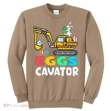 EggsCavator Easter Bunny Excavator Easter Sweatshirt