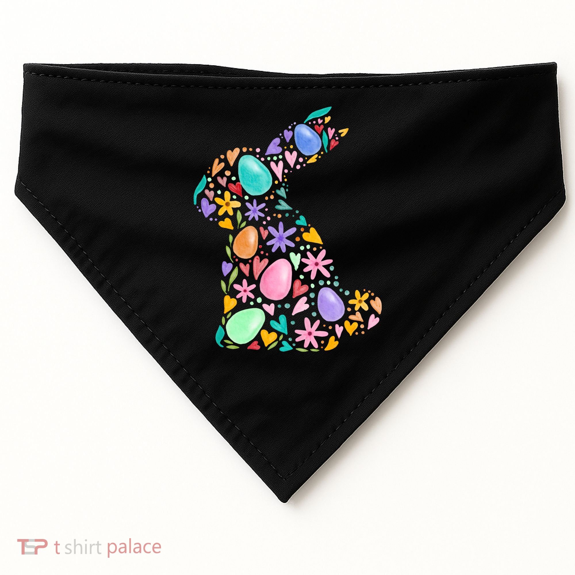 Easter Egg Bunny Floral Holiday USA-Made Doggie Bandana