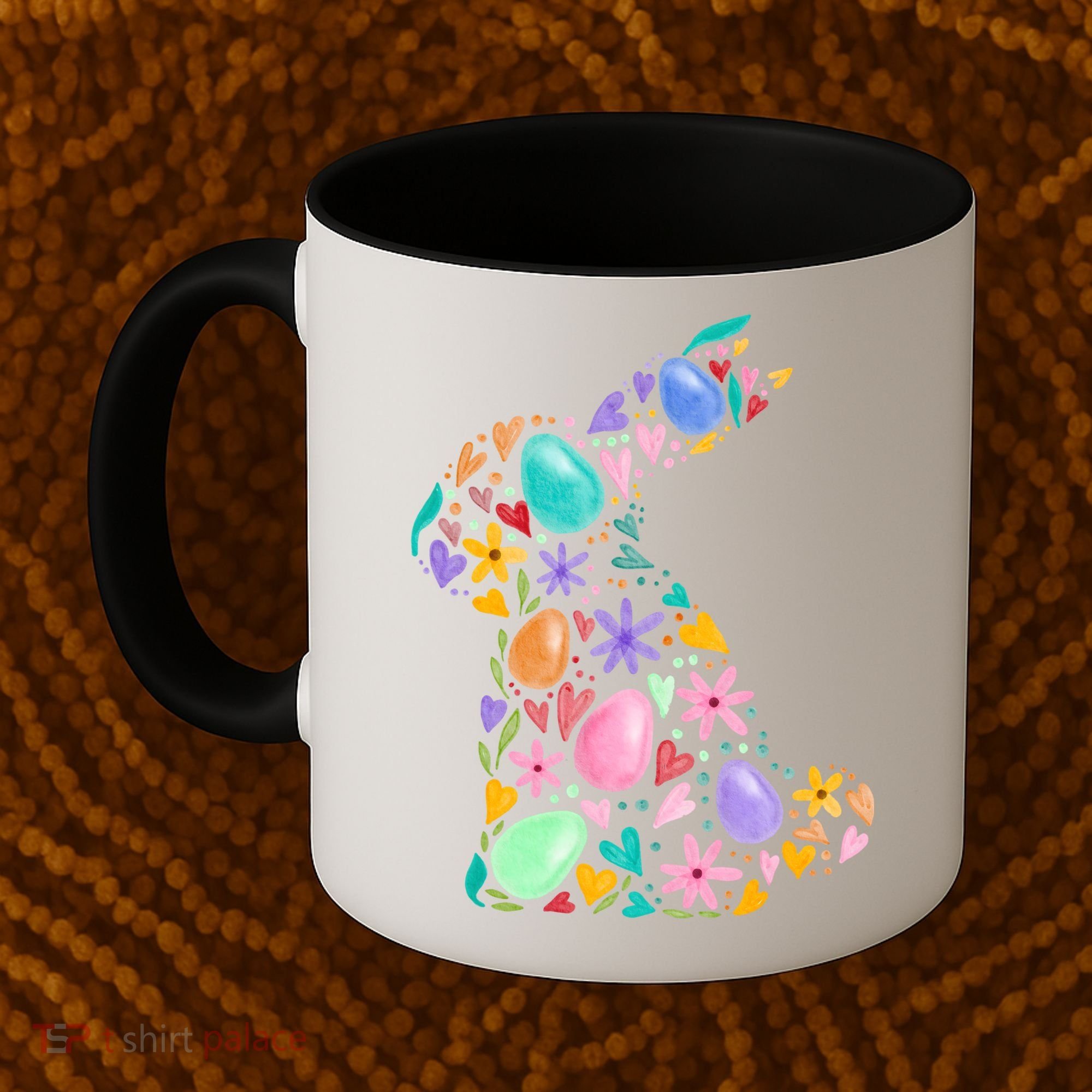 Easter Egg Bunny Floral Holiday Coffee Mug