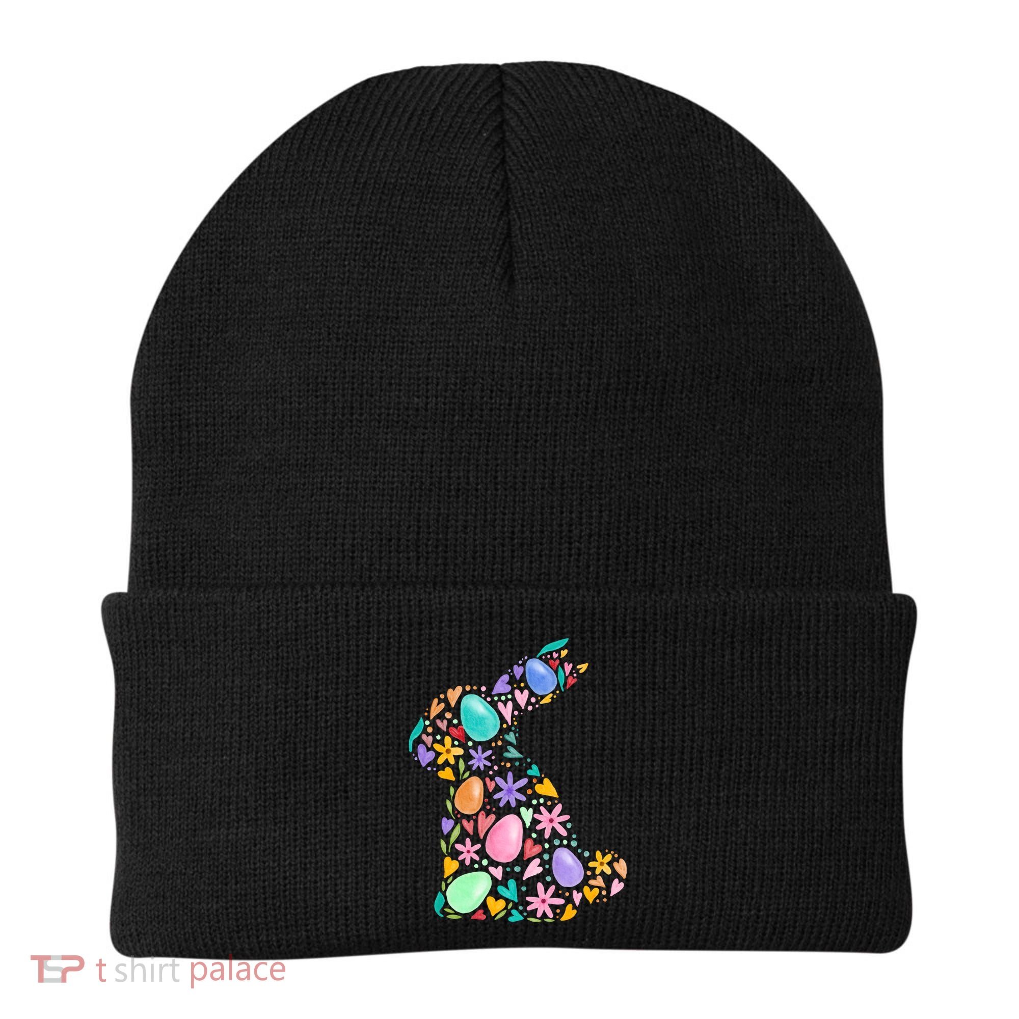 Easter Egg Bunny Floral Holiday Beanie