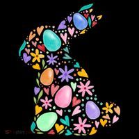 Easter Egg Bunny Floral Holiday Women's Hoodie thumb 2