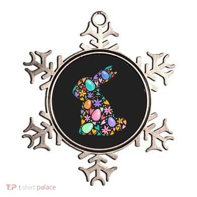 Easter Egg Bunny Floral Holiday Ornament