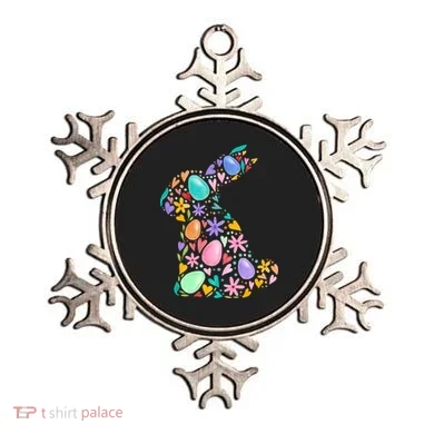 Easter Egg Bunny Floral Holiday Ornament