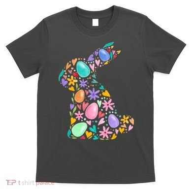 Easter Egg Bunny Floral Holiday T-Shirt