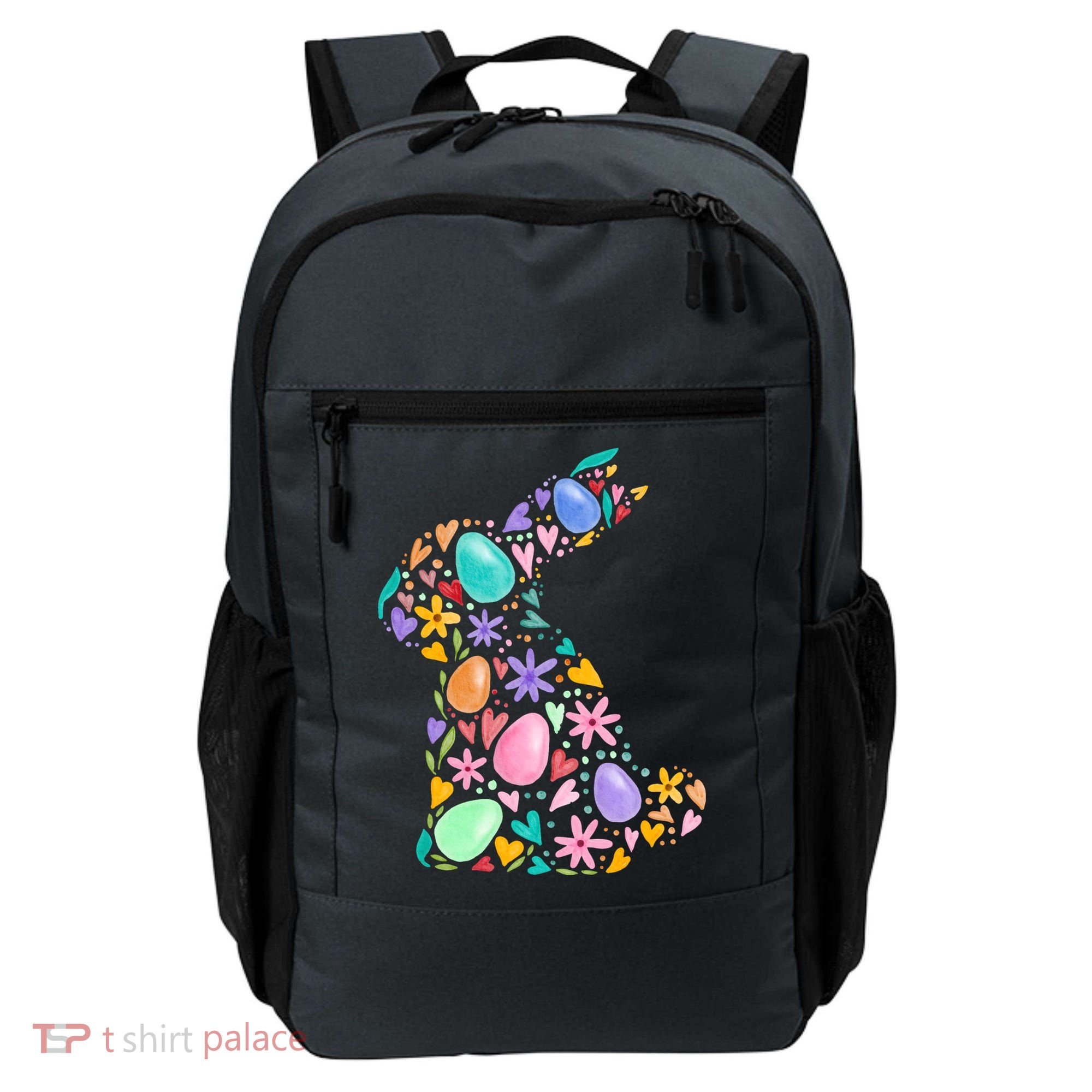 Easter Egg Bunny Floral Holiday Backpack