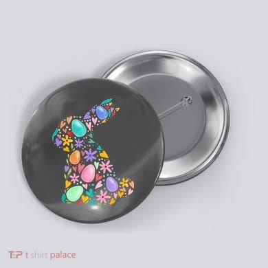 Easter Egg Bunny Floral Holiday Button