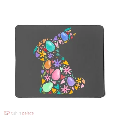 Easter Egg Bunny Floral Holiday Mousepad