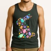 Easter Egg Bunny Floral Holiday Tank Top thumb 3