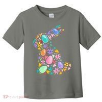 Easter Egg Bunny Floral Holiday Toddler T-Shirt thumb 0