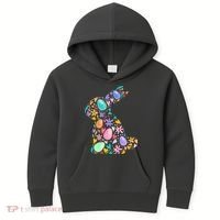 Easter Egg Bunny Floral Holiday Kids Hoodie thumb 0