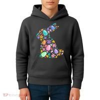 Easter Egg Bunny Floral Holiday Kids Hoodie thumb 4