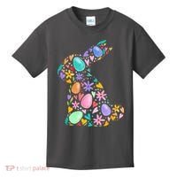 Easter Egg Bunny Floral Holiday Kids T-Shirt thumb 0