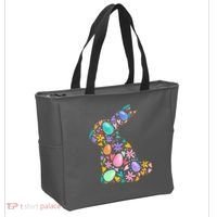 Easter Egg Bunny Floral Holiday Tote Bag thumb 2
