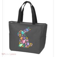 Easter Egg Bunny Floral Holiday Tote Bag thumb 3