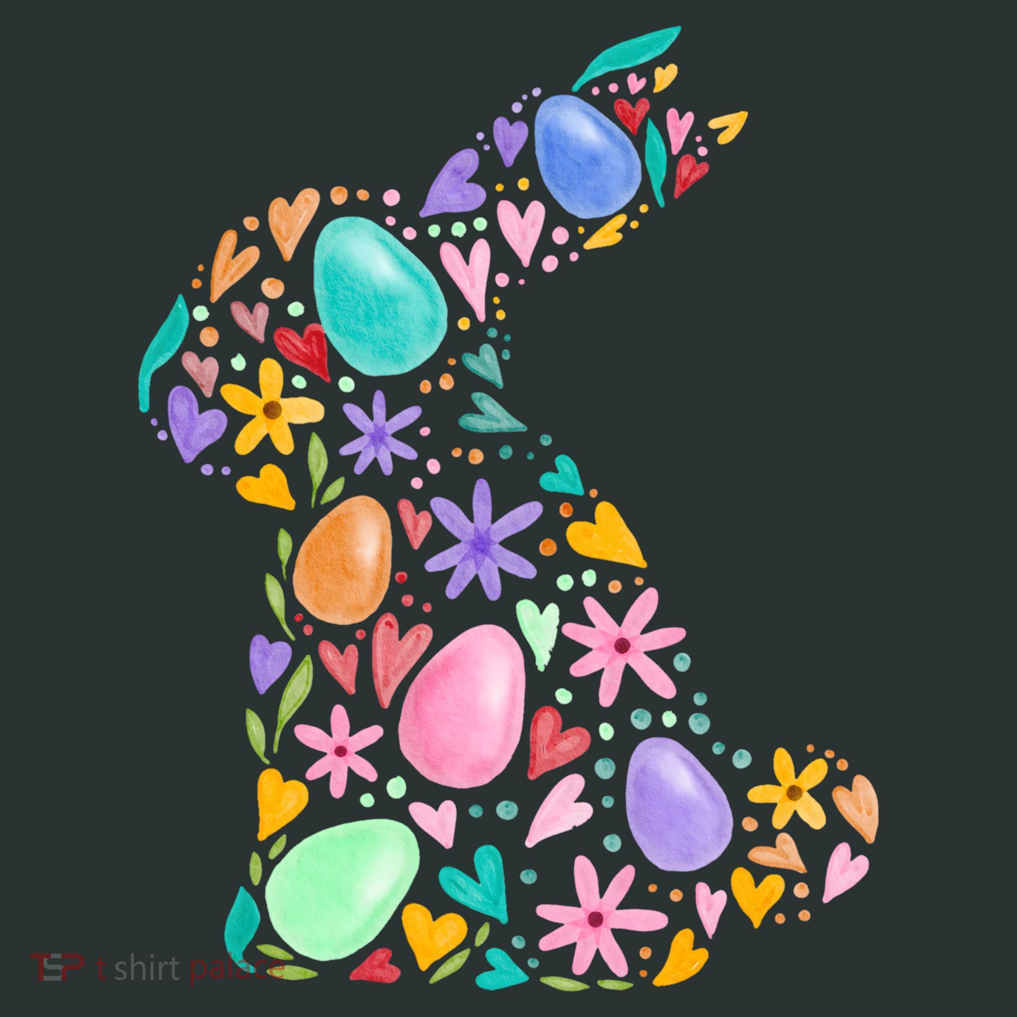Easter Egg Bunny Floral Holiday Tote Bag