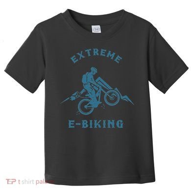 Extreme E Biking E Bike Ebike Bike Electric Bicycle Gift Toddler T-Shirt