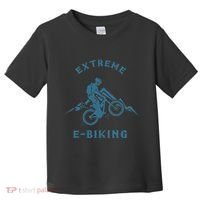 Extreme E Biking E Bike Ebike Bike Electric Bicycle Gift Toddler T-Shirt thumb 0