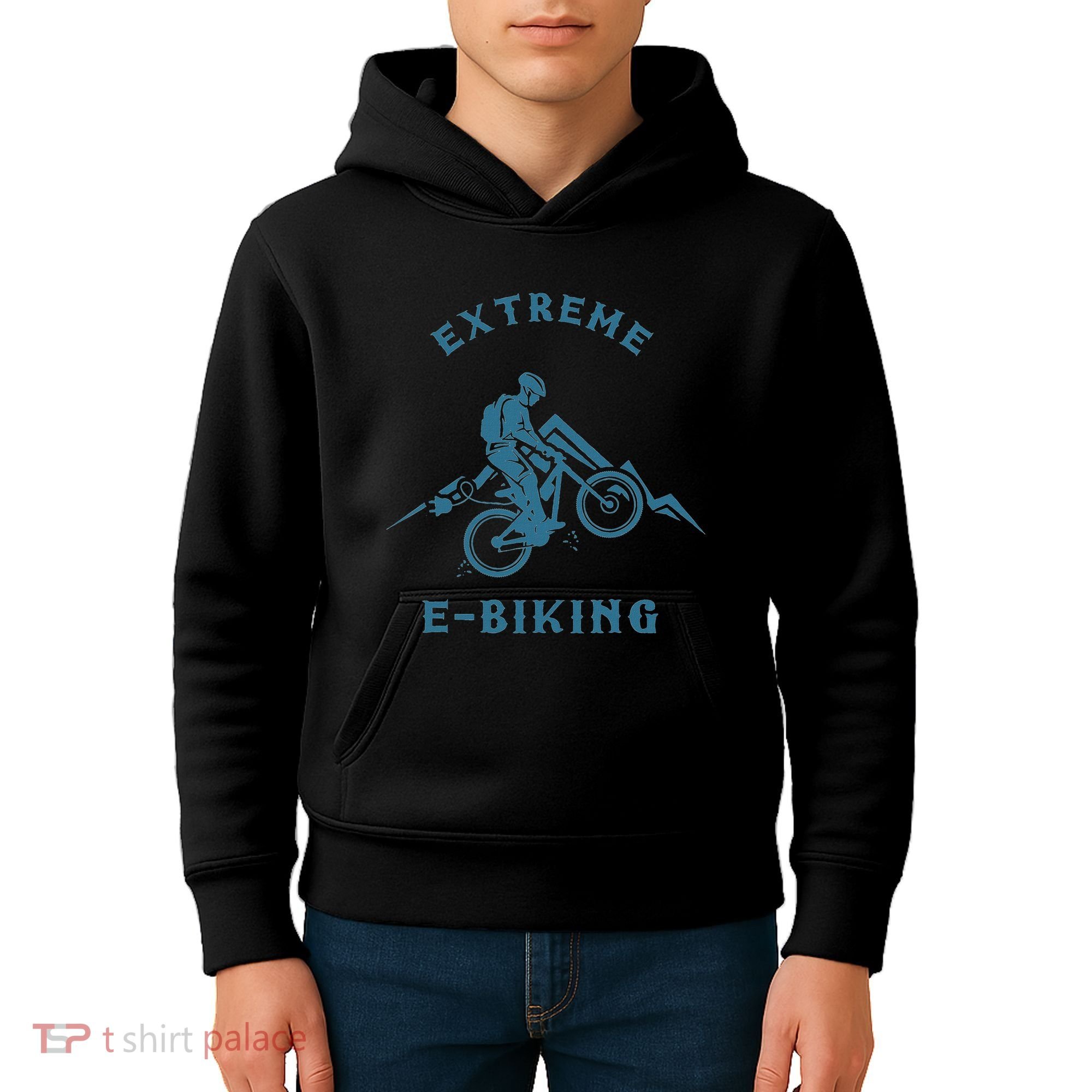 Extreme E Biking E Bike Ebike Bike Electric Bicycle Gift Kids Hoodie