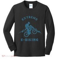 Extreme E Biking E Bike Ebike Bike Electric Bicycle Gift Kids Long Sleeve Shirt thumb 0